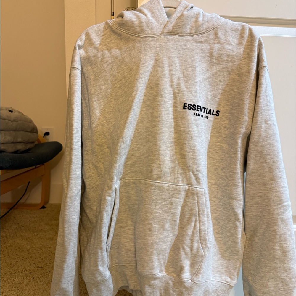 Essentials Light Gray Pullover Hoodie